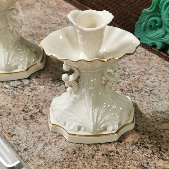 Lenox Cream and Gold Candle Holders Table Settings Home Christmas Easter - Picture 2 of 4